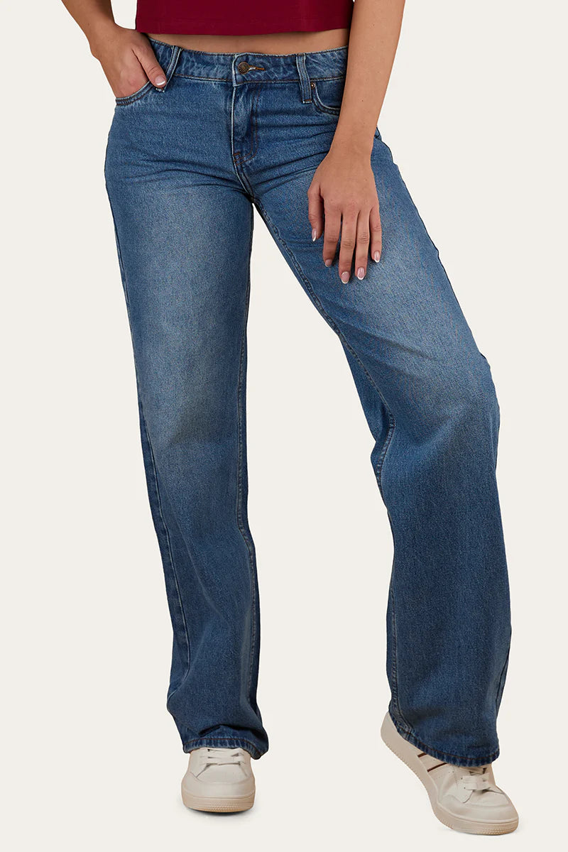 Cammy Low Rise Wide Leg Jean - Light Blue