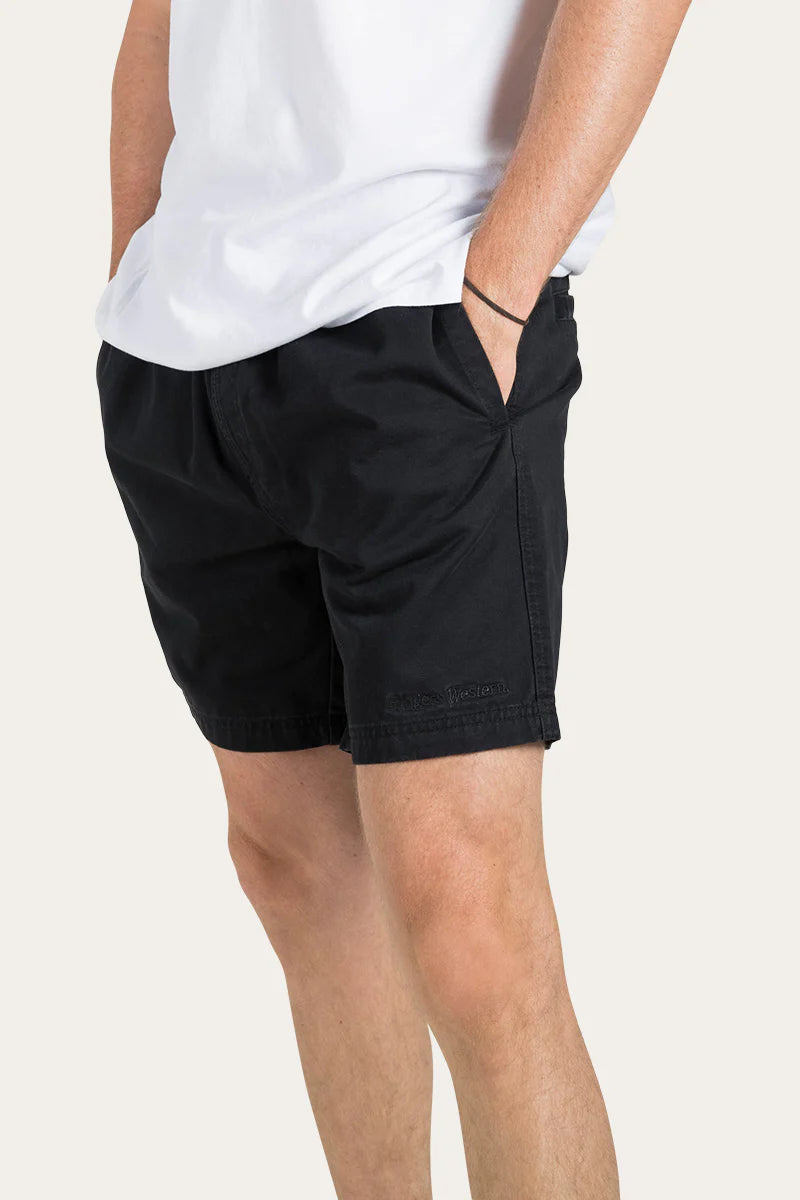 Elmwood Mens Elastic Waist Short - Black