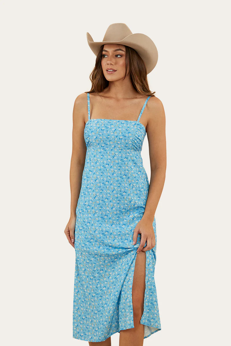Bobbie Womens Midi Dress - Blue