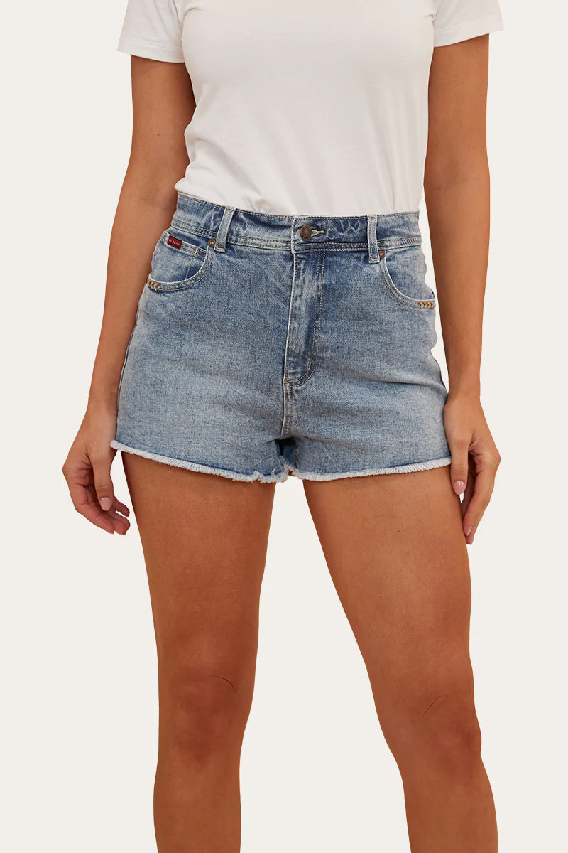 Gracie Womens Denim Short- Light Wash Blue