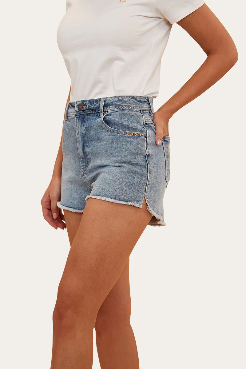 Gracie Womens Denim Short- Light Wash Blue
