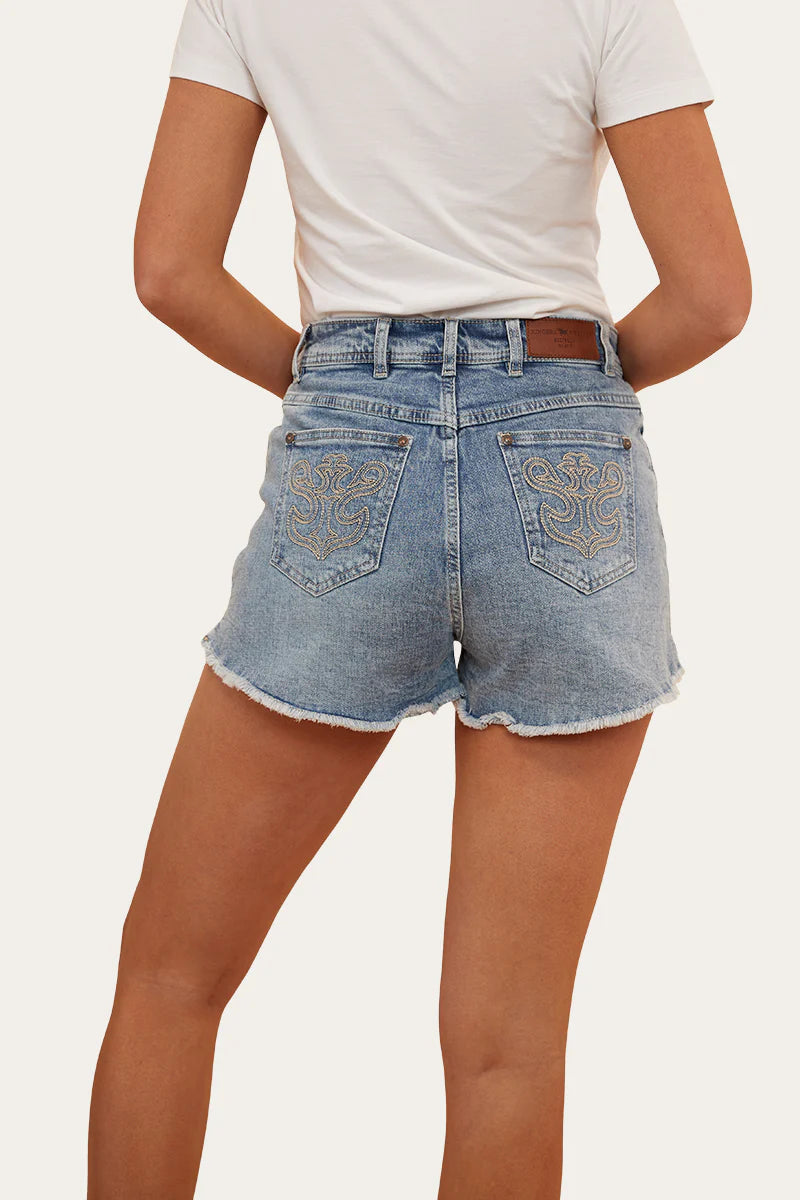 Gracie Womens Denim Short- Light Wash Blue