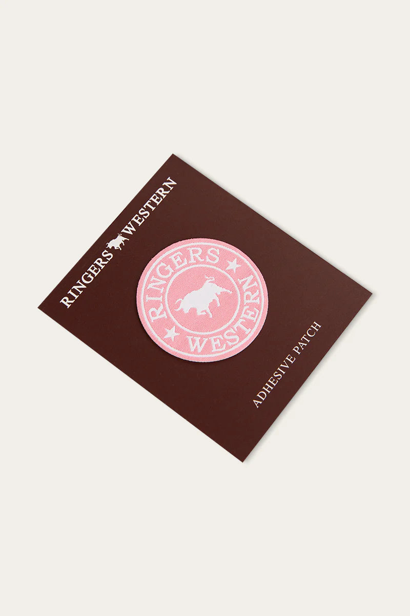 Ringers Western Logo Patch- Pink/White