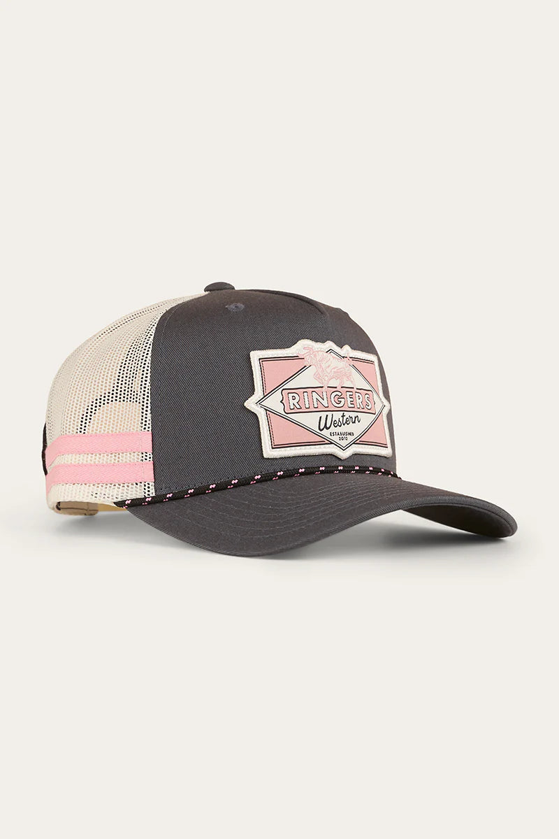Hometown Trucker Cap - Charcoal /Rosey
