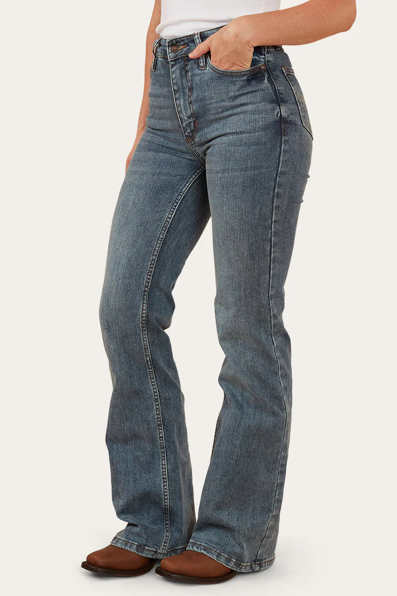 Indi Womens High Rise Bottleg Jean - Vintage Light Blue