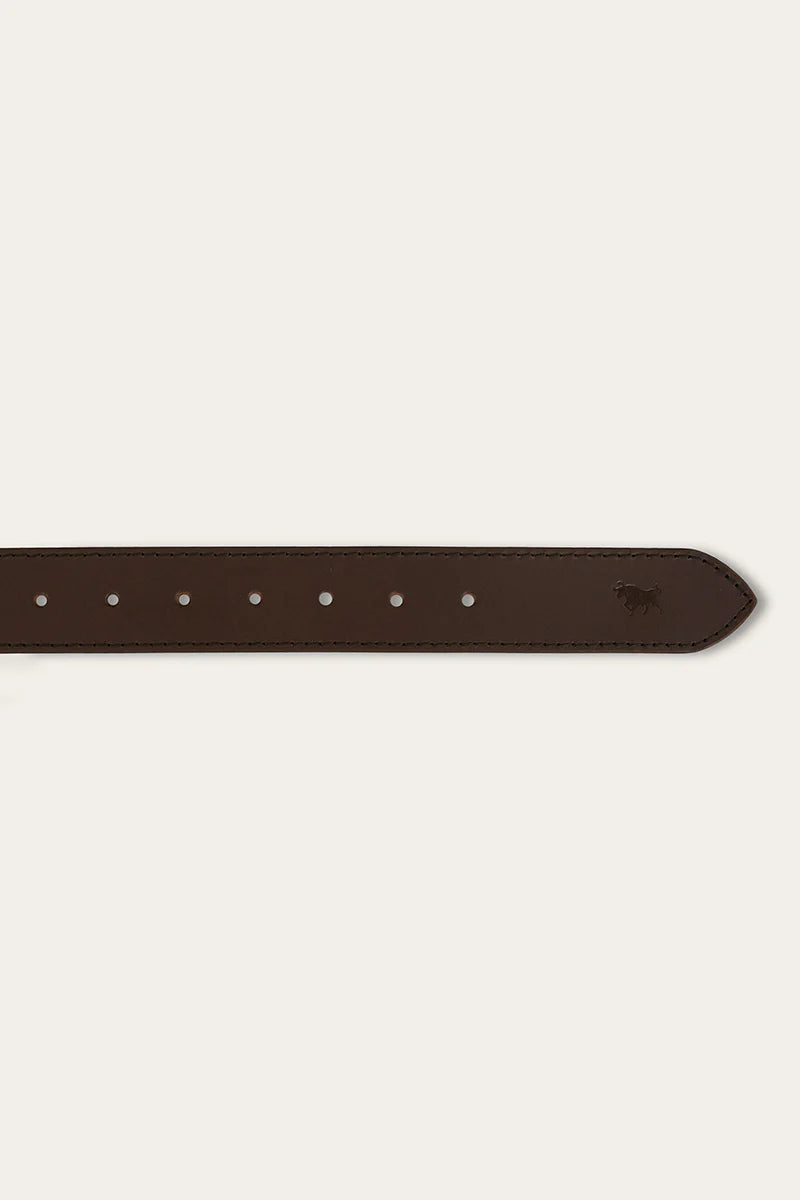 James Kids Belt - Dark Brown/Silver
