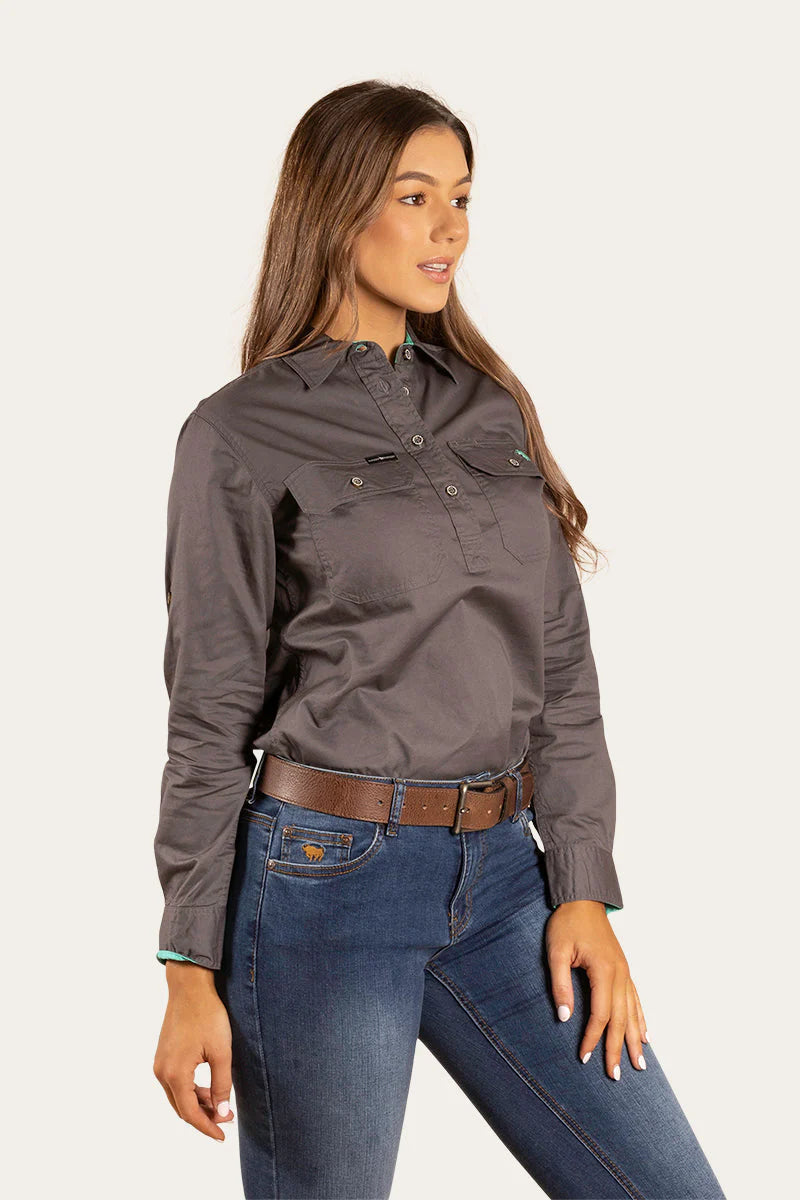 Pentecost River Womens Half Button Work Shirt - Magnum
