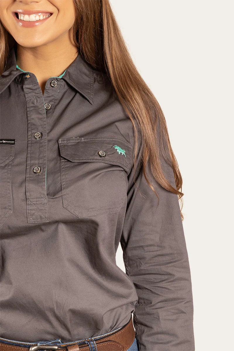 Pentecost River Womens Half Button Work Shirt - Magnum