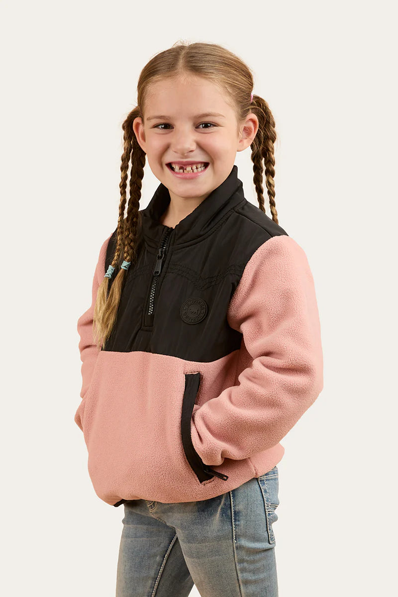 Winton Kids 1/4 Zip Crew Neck Fleece - Dusty Pink