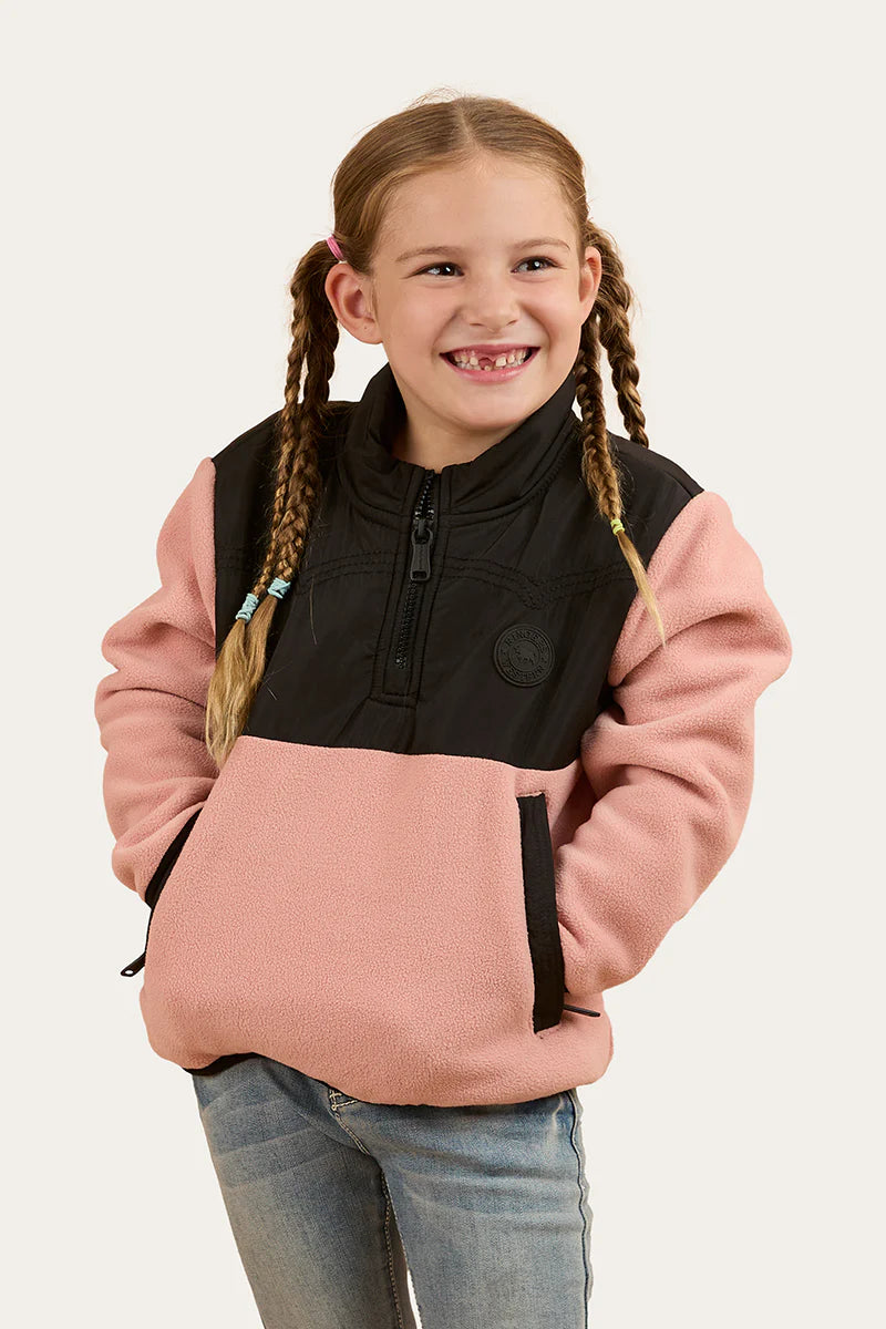 Winton Kids 1/4 Zip Crew Neck Fleece - Dusty Pink