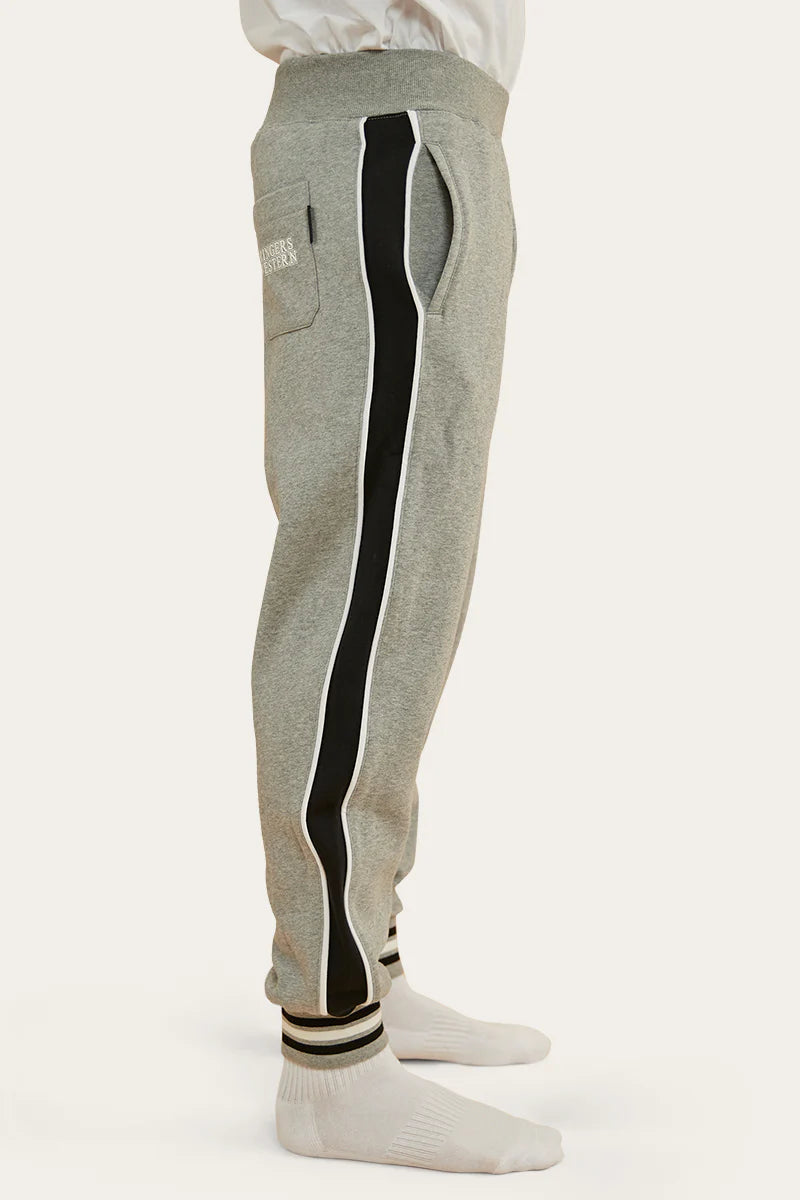 Davis Mens Trackpants - Grey Marle/Black