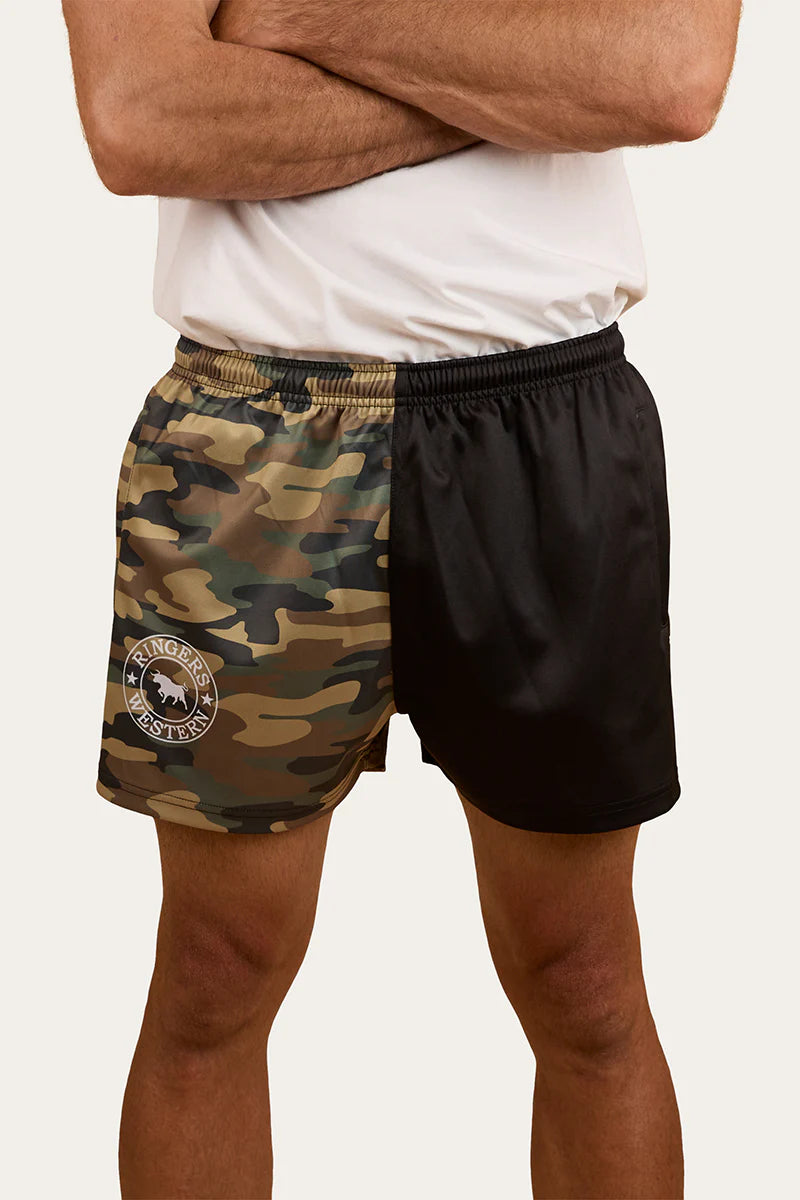 Camo Footy Shorts - Black/Camo