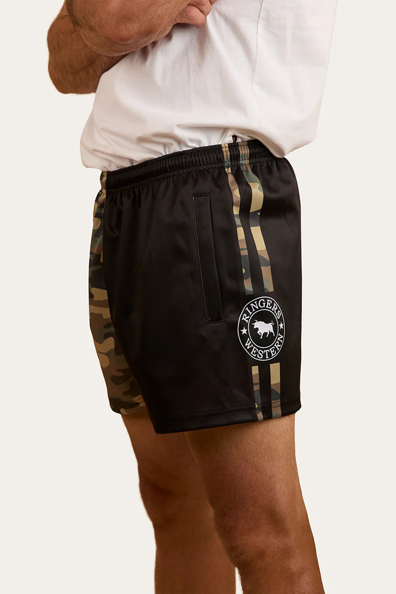 Camo Footy Shorts - Black/Camo