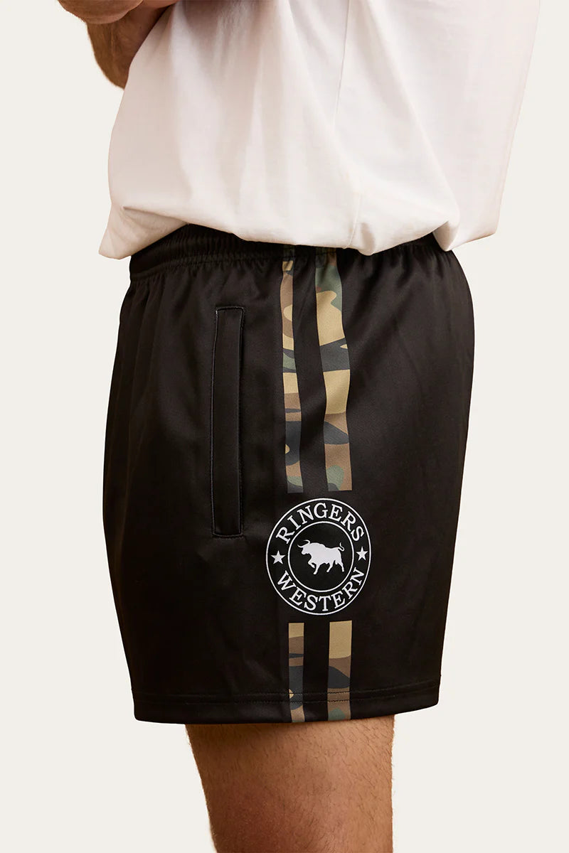 Camo Footy Shorts - Black/Camo