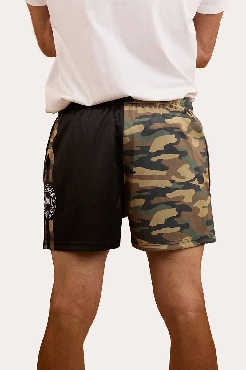 Camo Footy Shorts - Black/Camo