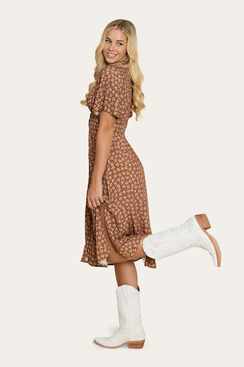 Posie Womens Midi Dress- Toffee