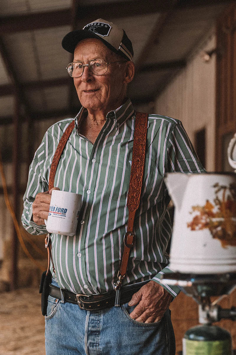 Heritage Mens Stripe Dress Shirt - Green