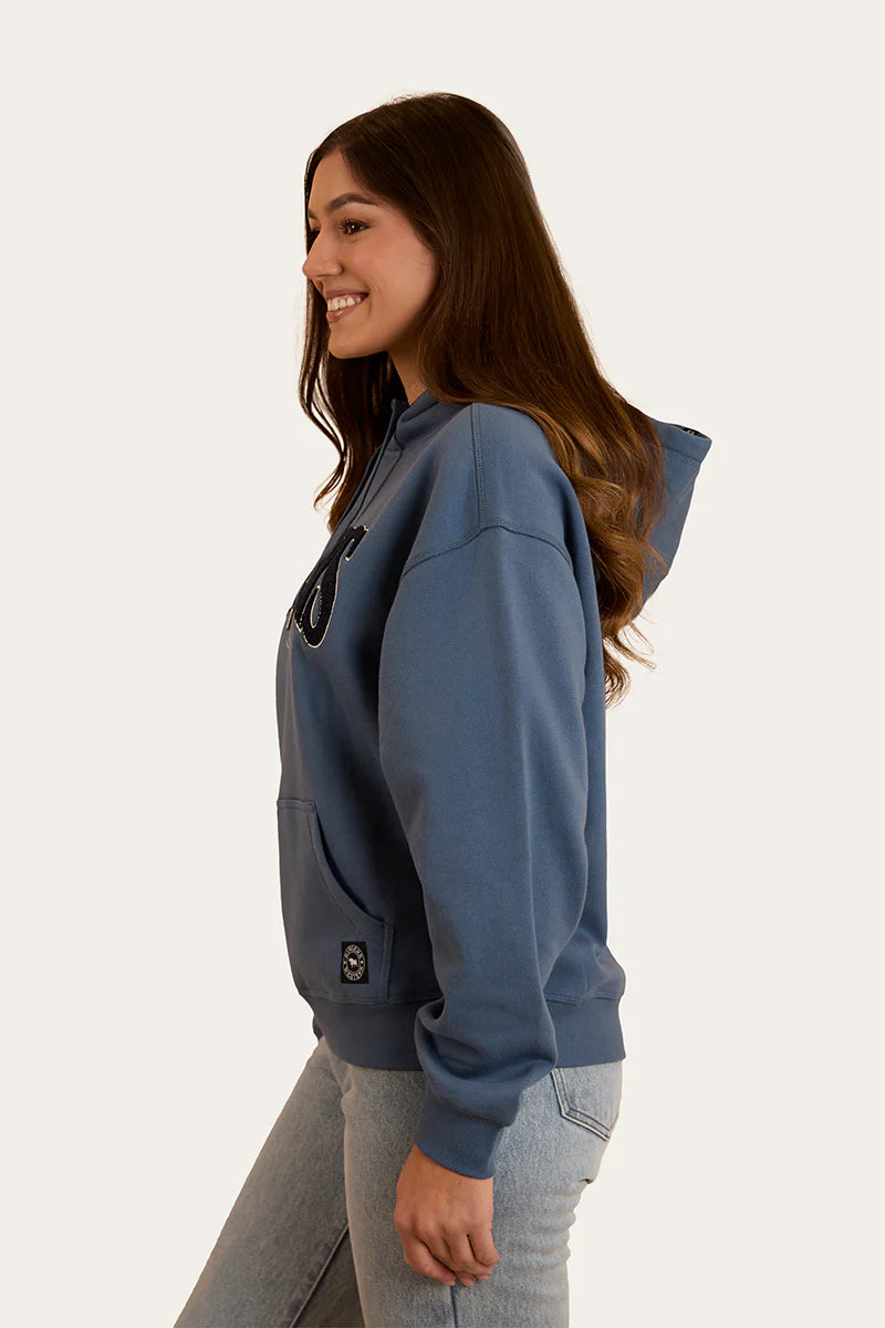 Middleton Womens Australian Cotton Fleece - Yale Blue/White