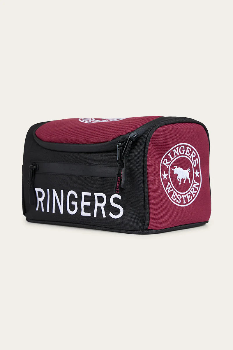 Occy Toiletry Bag - Burgundy/Black