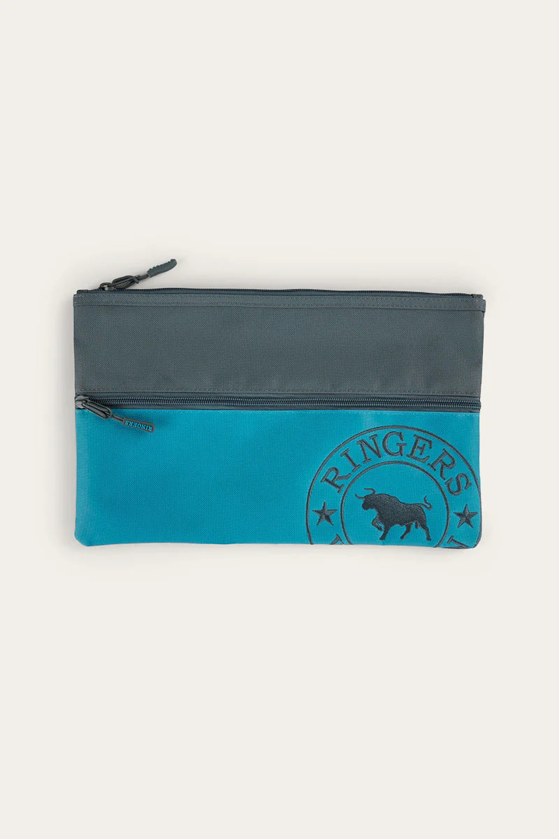 Spencer Pencil Case - Grey/Blue