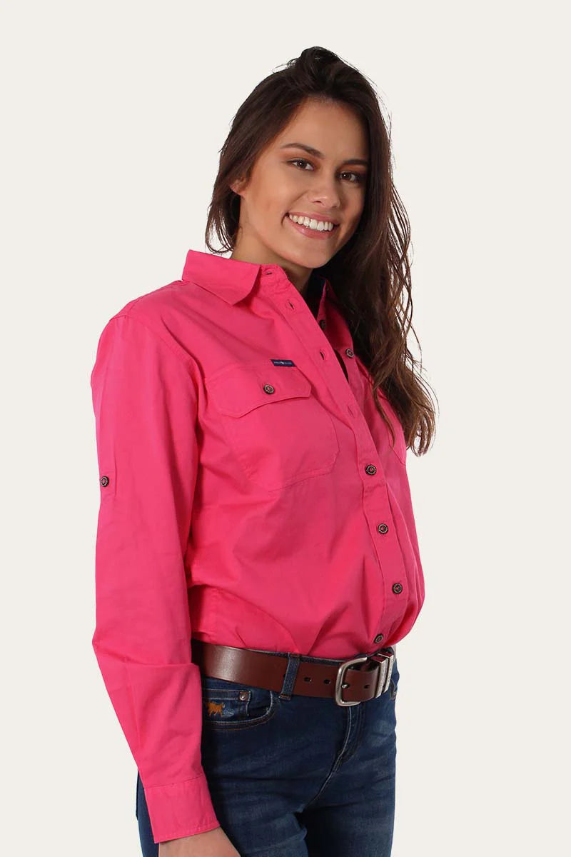 Pentecost River Womens Full Button Work Shirt - Melon