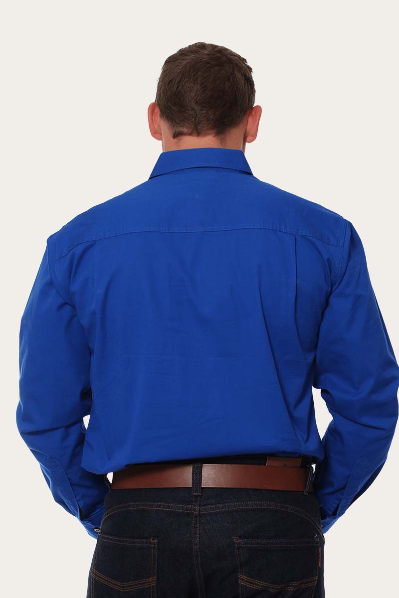 King River Full Button Work Shirt - Royal