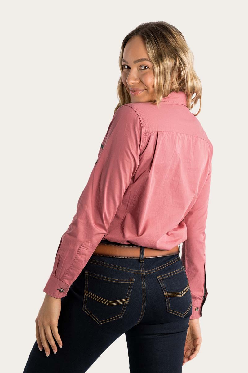 Pentecost River Womens Full Button Work Shirt - Dusty Rose