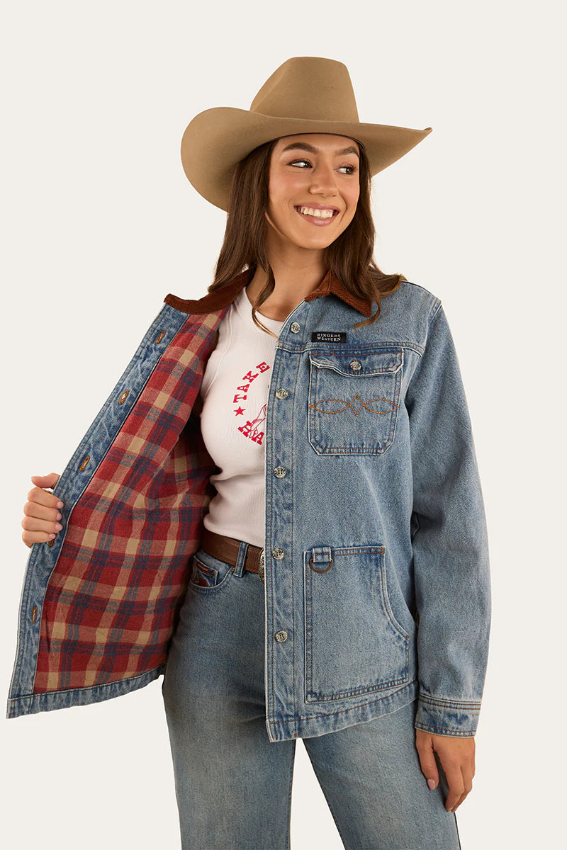 Rosebrook Womens Overshirt - Light Blue Wash