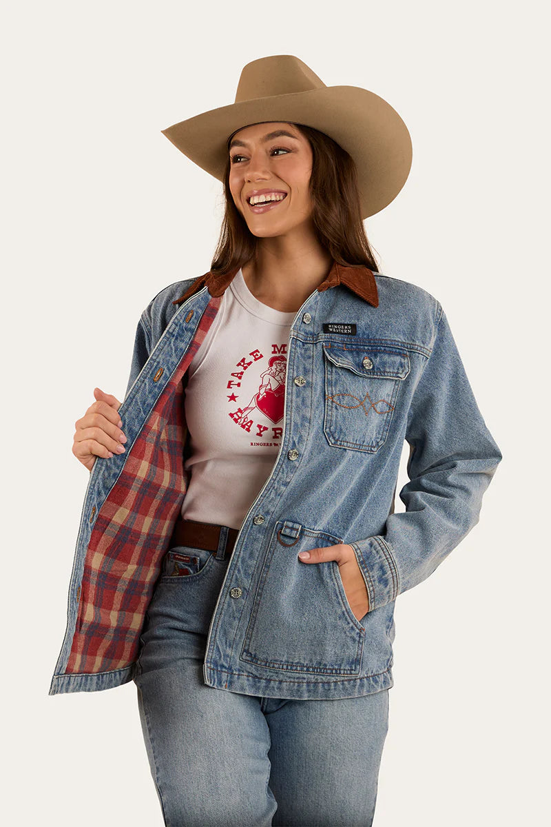 Rosebrook Womens Overshirt - Light Blue Wash