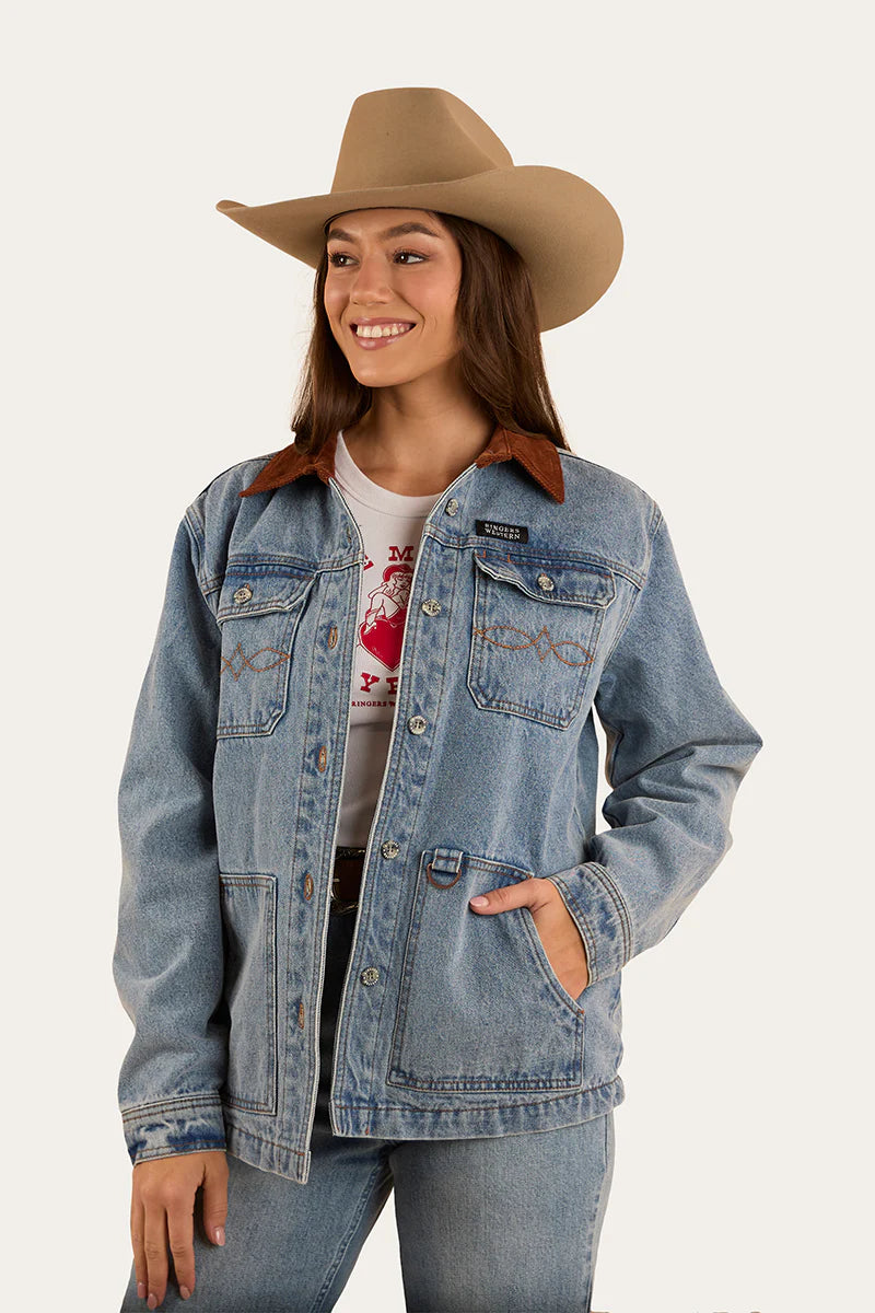 Rosebrook Womens Overshirt - Light Blue Wash