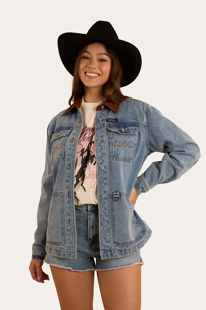 Rosebrook Womens Overshirt - Light Blue Wash