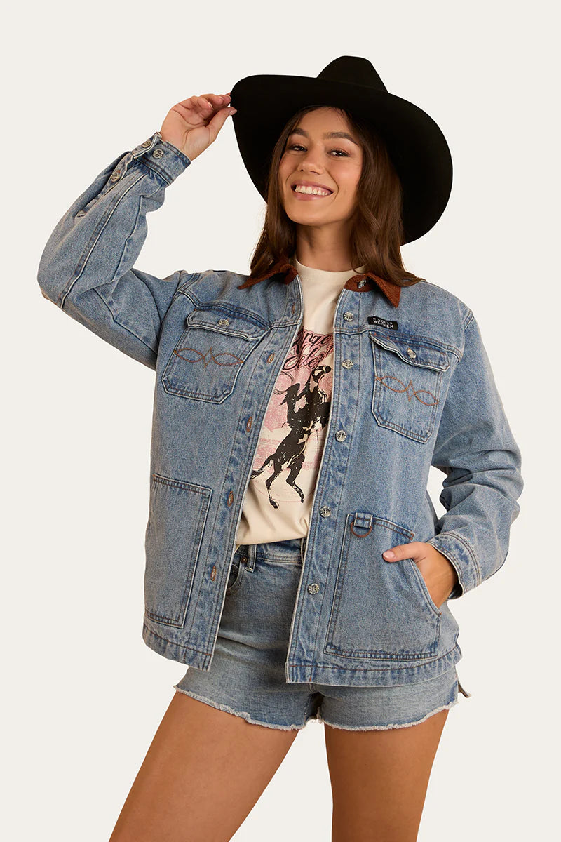 Rosebrook Womens Overshirt - Light Blue Wash