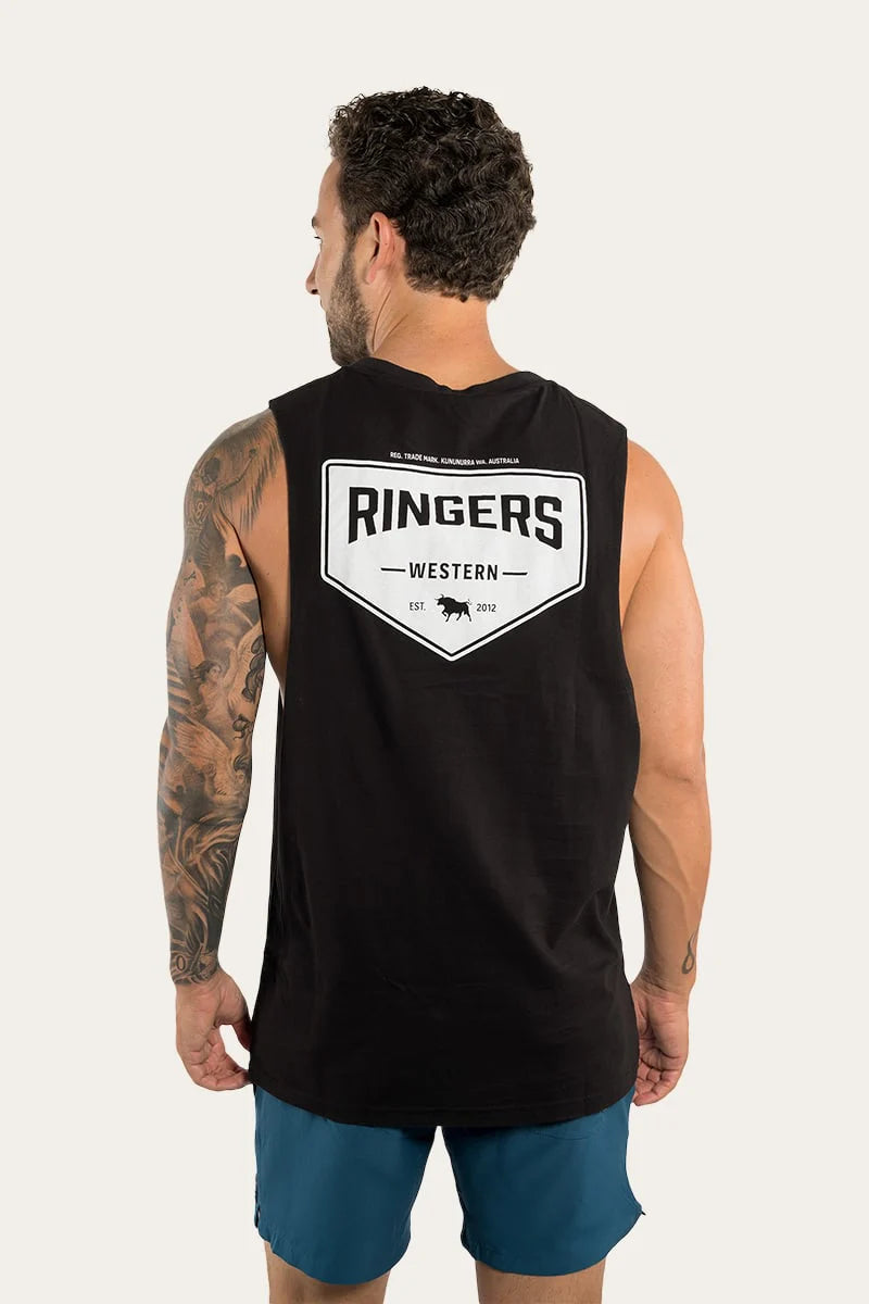 Squadron Mens Muscle Tank - Black
