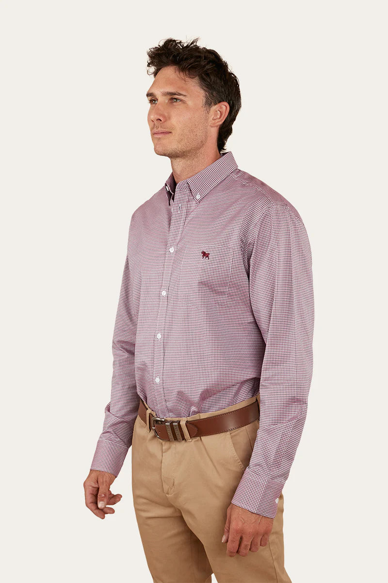 Heritage Mens Dress Shirt - Burgundy