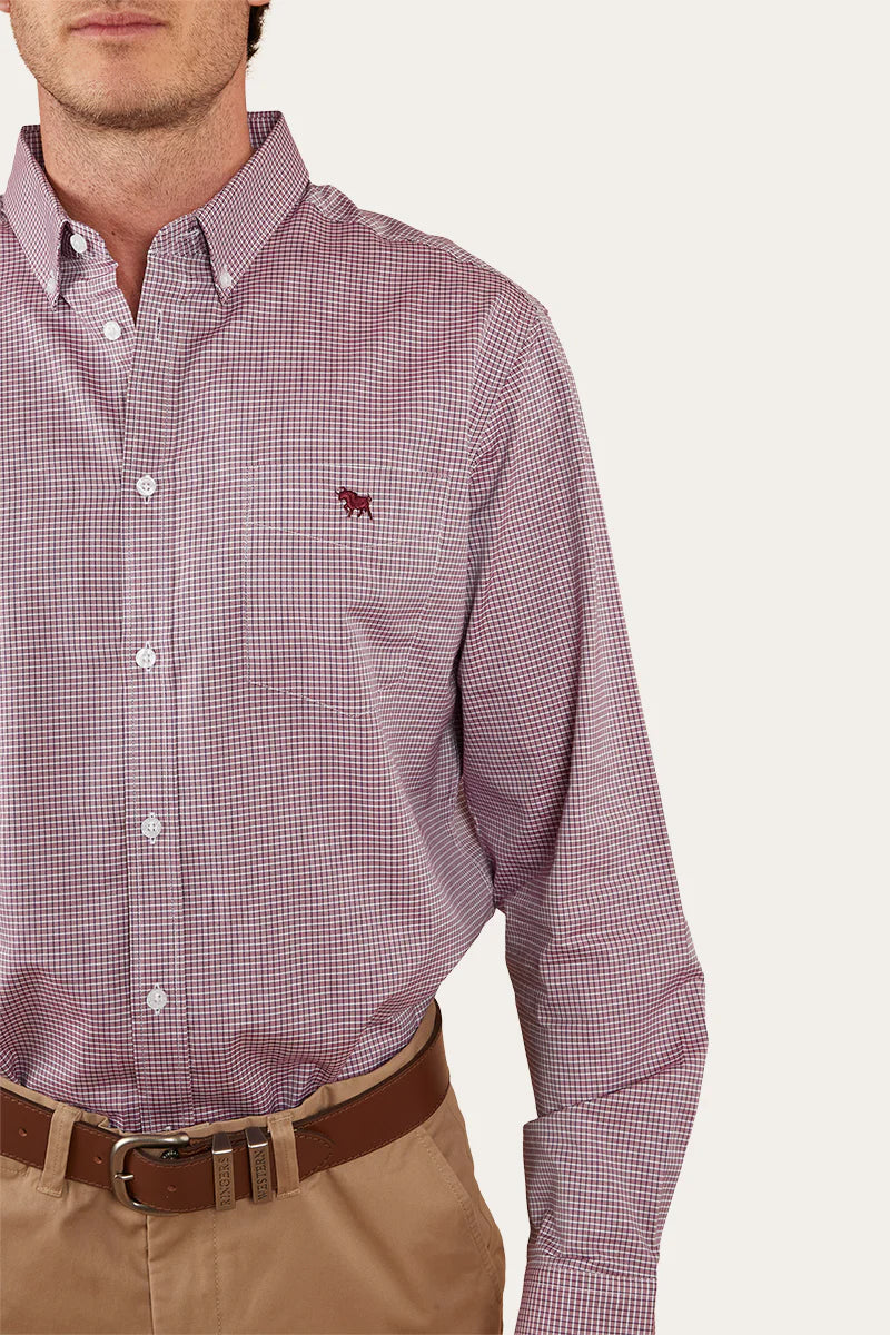 Heritage Mens Dress Shirt - Burgundy