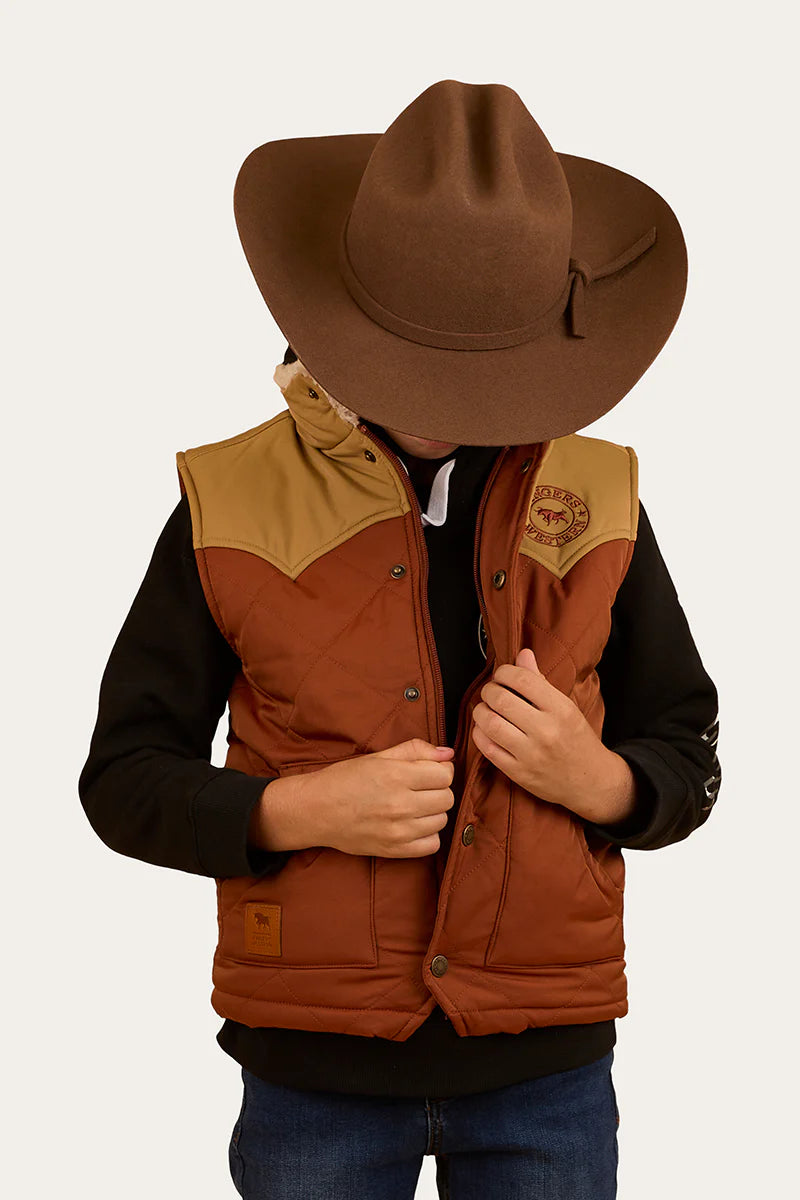 Kynuna Kids Puffer Vest - Tobacco/Tan