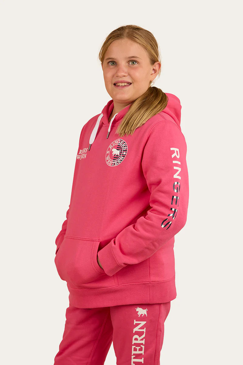 Jackaroo Flag Kids Pullover Hoodie - Melon