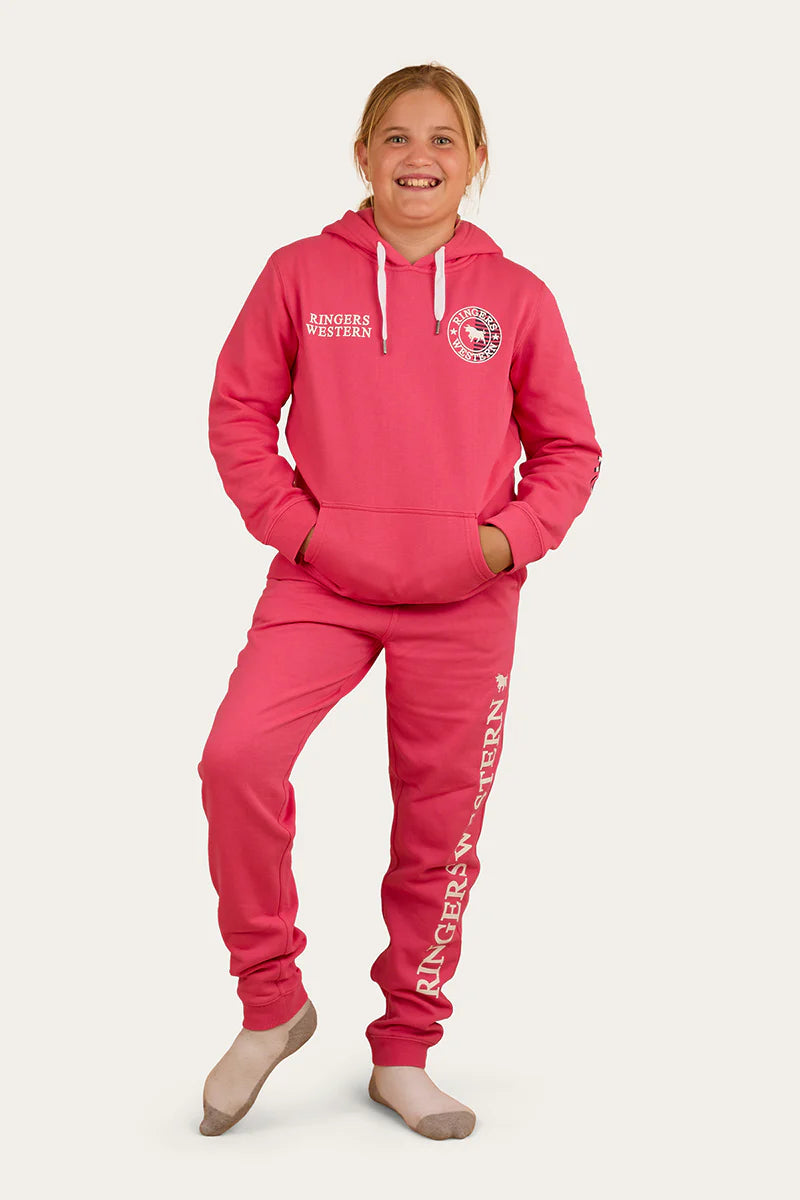 Jackaroo Flag Kids Pullover Hoodie - Melon