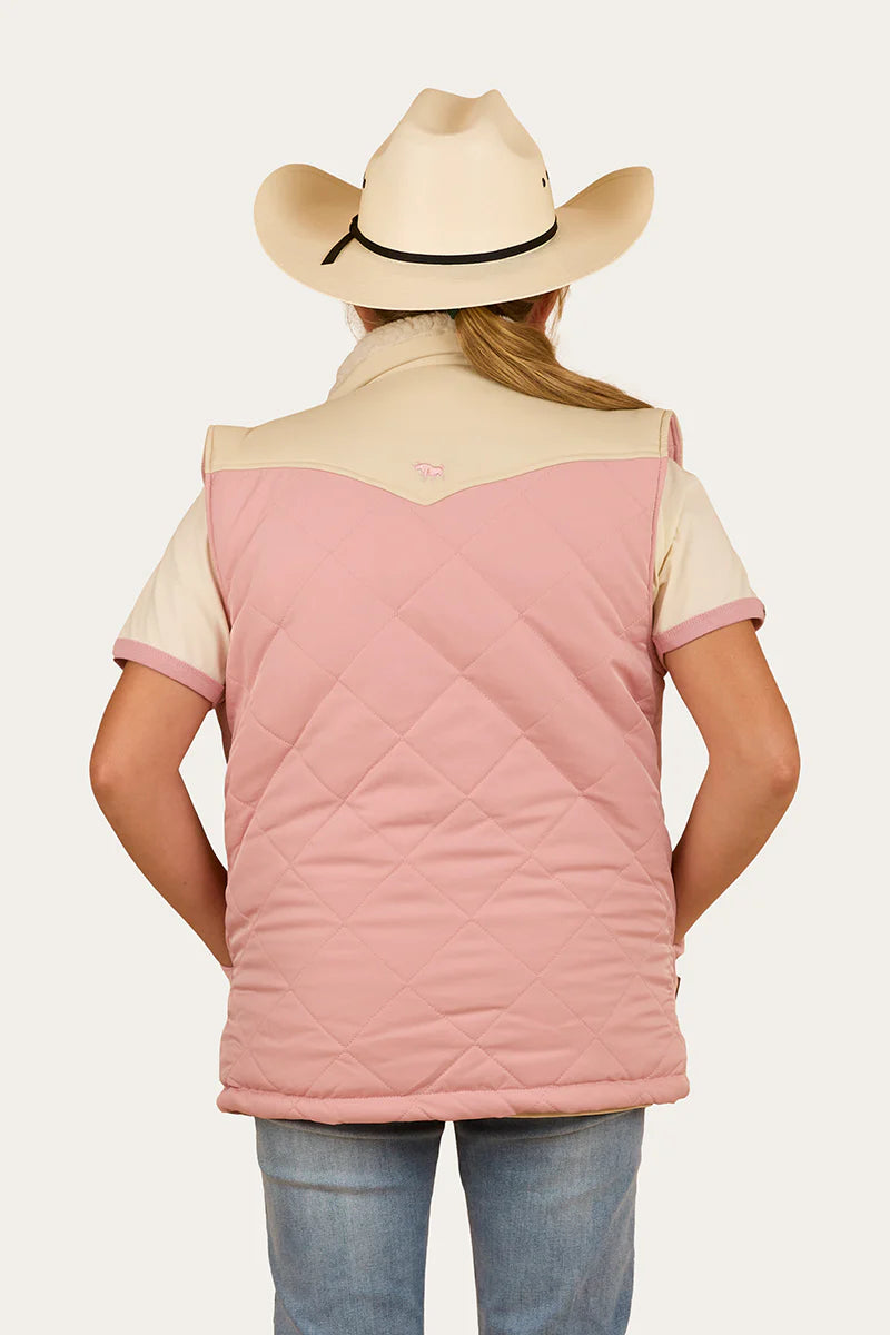 Kynuna Kids Puffer Vest - Pink/Off White