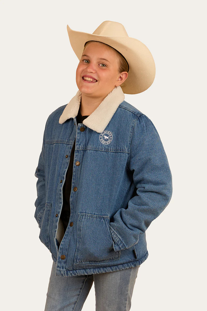 Boston Kids Denim Jacket - Mid Wash Blue