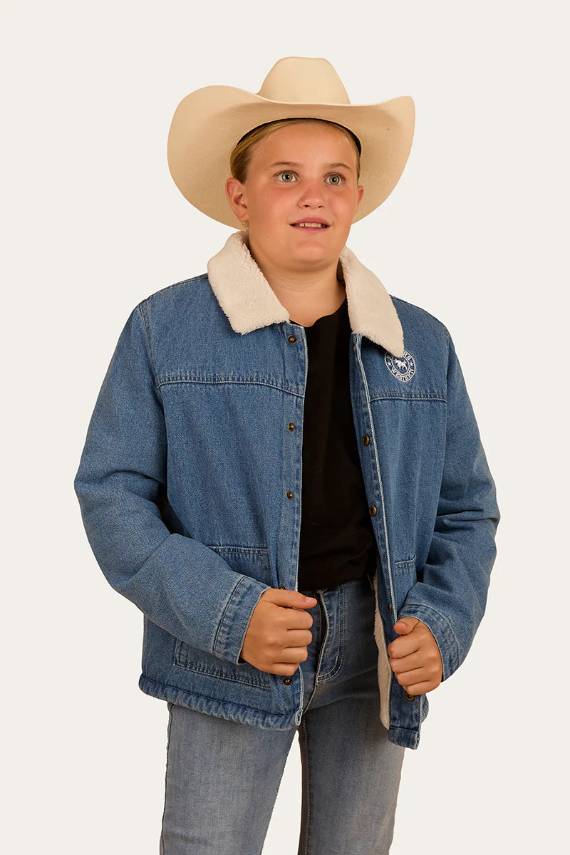 Boston Kids Denim Jacket - Mid Wash Blue