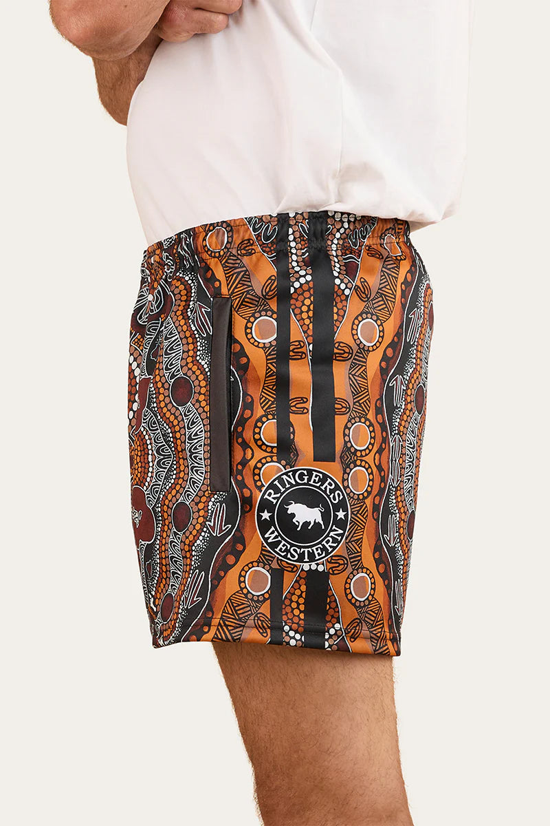Walkabout Warrior Footy Short - Charcoal/Multi