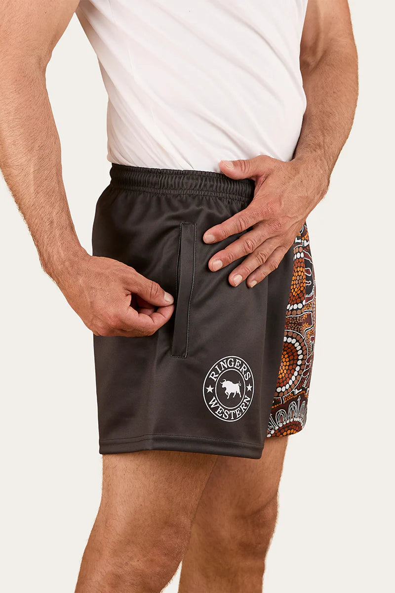 Walkabout Warrior Footy Short - Charcoal/Multi