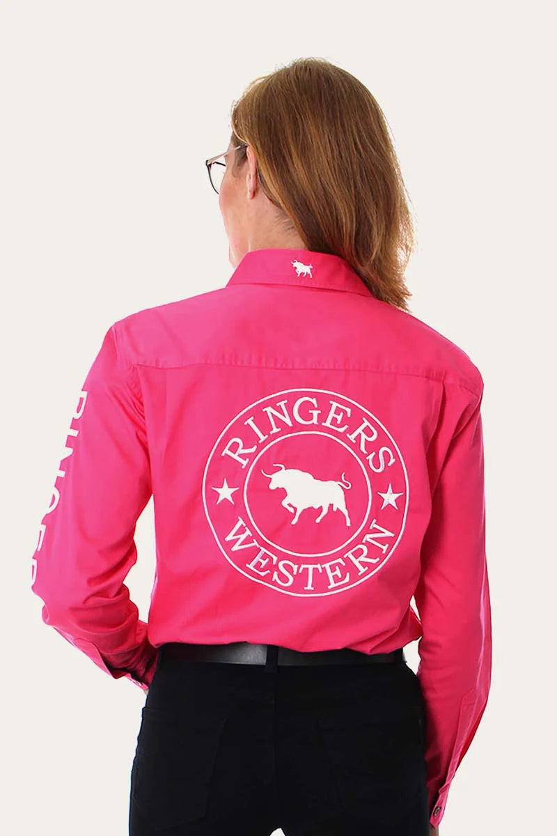 Signature Jillaroo Womens Full Button Work Shirt - Melon