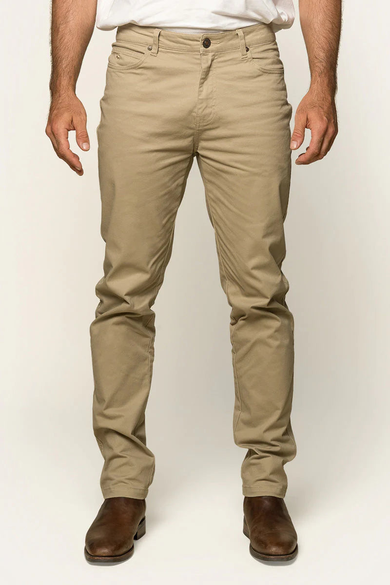 Avondale Mens 5 Pocket Stretch Drill Jean - Khaki