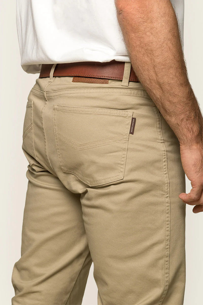 Avondale Mens 5 Pocket Stretch Drill Jean - Khaki
