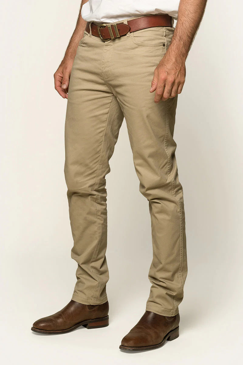 Avondale Mens 5 Pocket Stretch Drill Jean - Khaki