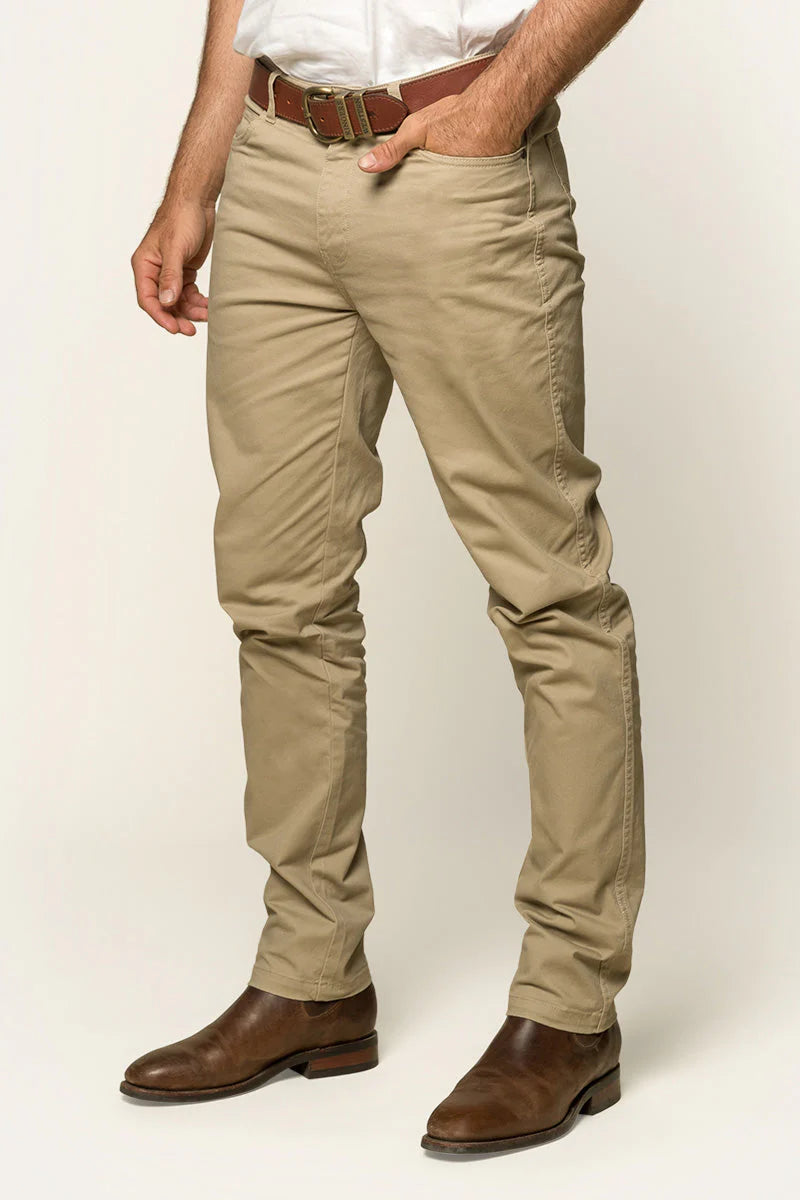 Avondale Mens 5 Pocket Stretch Drill Jean - Khaki