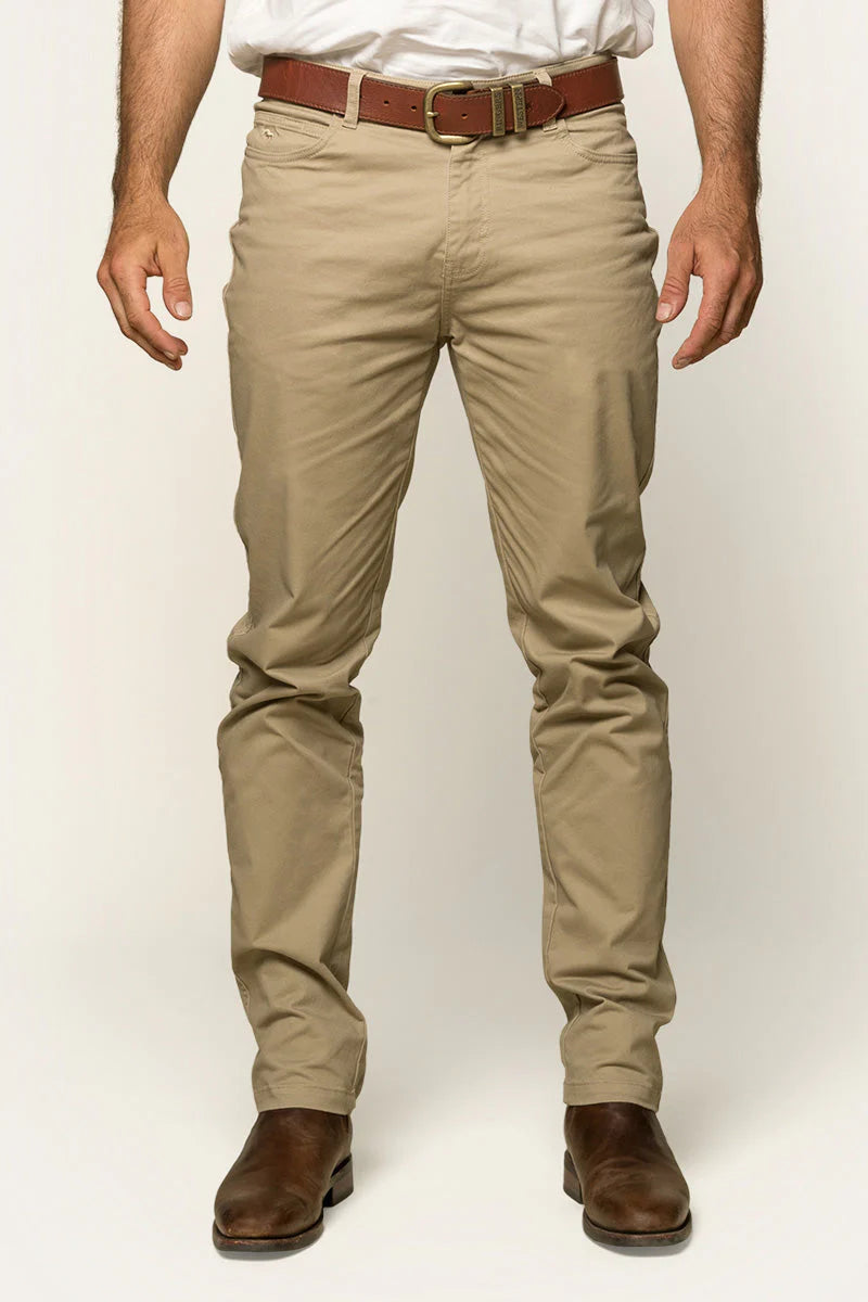 Avondale Mens 5 Pocket Stretch Drill Jean - Khaki