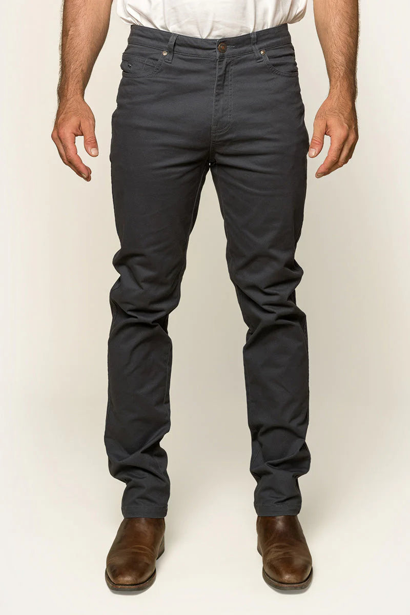 Avondale Mens 5 Pocket Stretch Drill Jean - Steel Blue - Ringers Western Toowoomba